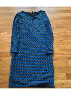 Plenty by Tracy Reese Anthropologie Textured Knit Dress - Blue & Gray - Size S